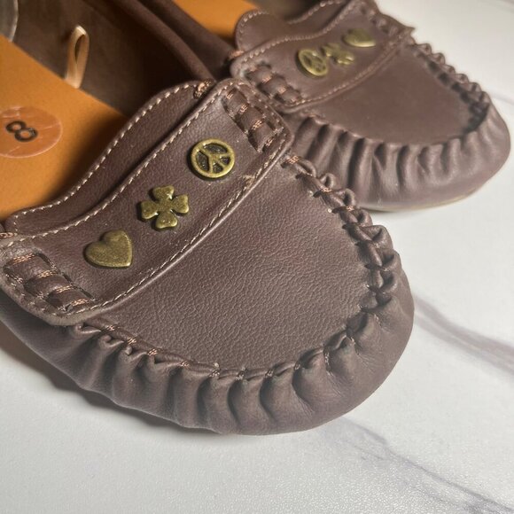 💥Last Chance 50% off Sale💥 Lucky Brand l Brown  Moccasin Style Loafers Size 8 - Picture 3 of 8